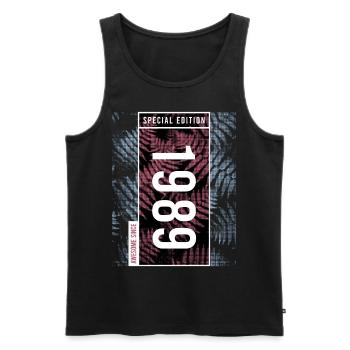 Special Edition 1989 Birthday Urban Graphic - Men's Premium Organic Tank Top - black - Front - Michal (187cm)
