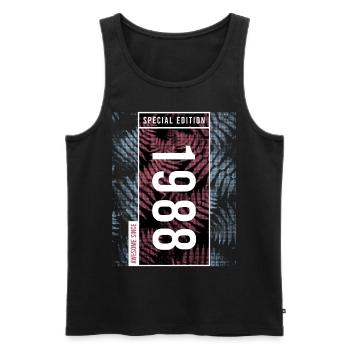 Special Edition 1988 Birthday Urban Graphic - Men's Premium Organic Tank Top - black - Front - Michal (187cm)