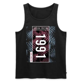 Special Edition 1991 Birthday Urban Graphic - Men's Premium Organic Tank Top - black - Front - Michal (187cm)
