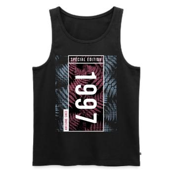 Special Edition 1997 Birthday Urban Graphic - Men's Premium Organic Tank Top - black - Front - Michal (187cm)