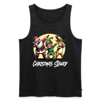 Christmas Squad Santa Claus Weihnachten Xmas - Men's Premium Organic Tank Top - black - Front - AI Model Male 178 light (178cm)