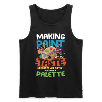 Making Paint Without Taste Artist Without Palette - Männer Premium Bio Tank Top - Schwarz - Vorne - AI Model Male 178 light (178cm)