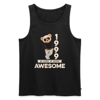 1999 Geburtstag Teddy Bär Being Awesome Orignal - Männer Premium Bio Tank Top - Schwarz - Vorne - Michal (187cm)