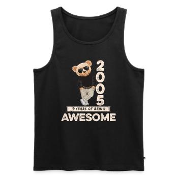 2005 Geburtstag Teddy Bär Being Awesome Orignal - Männer Premium Bio Tank Top - Schwarz - Vorne - Michal (187cm)