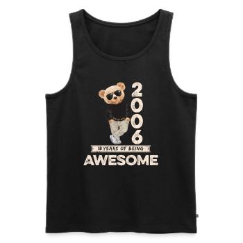 2006 Geburtstag Teddy Bär Being Awesome Orignal - Männer Premium Bio Tank Top - Schwarz - Vorne - Michal (187cm)