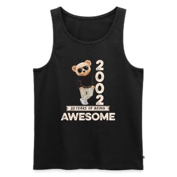 2002 Geburtstag Teddy Bär Being Awesome Orignal - Männer Premium Bio Tank Top - Schwarz - Vorne - Michal (187cm)