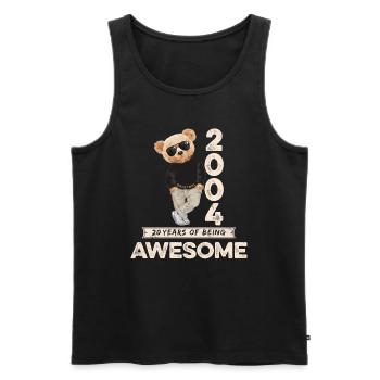 2004 Geburtstag Teddy Bär Being Awesome Orignal - Männer Premium Bio Tank Top - Schwarz - Vorne - Michal (187cm)