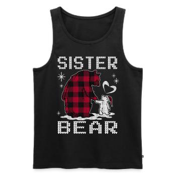 Sister Bear - Männer Premium Bio Tank Top - Schwarz - Vorne - Michal (187cm)
