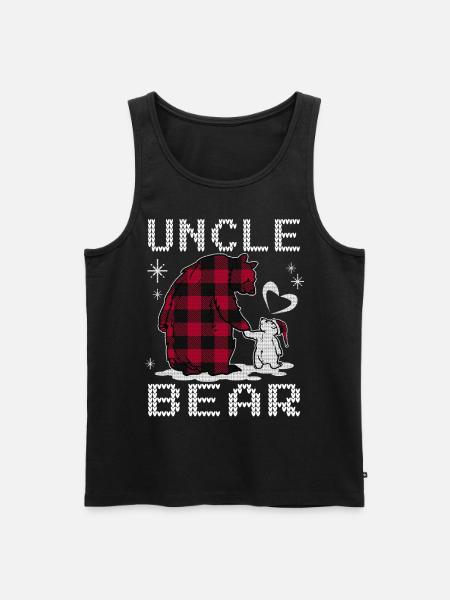 Uncle Bear - Männer Premium Bio Tank Top - Schwarz