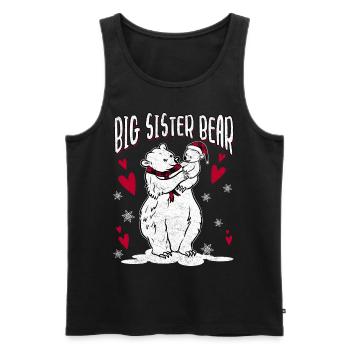 Big Sister Bear - Männer Premium Bio Tank Top - Schwarz - Vorne - Michal (187cm)