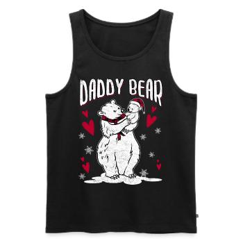 Daddy Bear - Männer Premium Bio Tank Top - Schwarz - Vorne - AI Model Male 178 light (178cm)