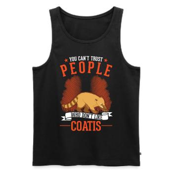 Coati Gift Coati Proboscis Bear - Men's Premium Organic Tank Top - black - Front - AI Model Male 178 light (178cm)