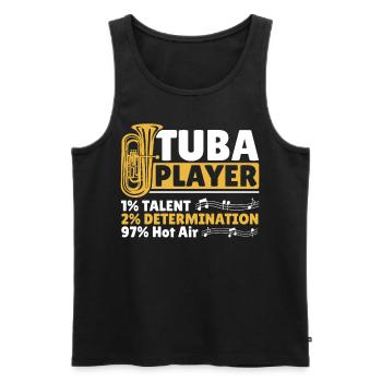 Tuba Player 1% Talent 2% Determination 97% Hot - Männer Premium Bio Tank Top - Schwarz - Vorne - Michal (187cm)