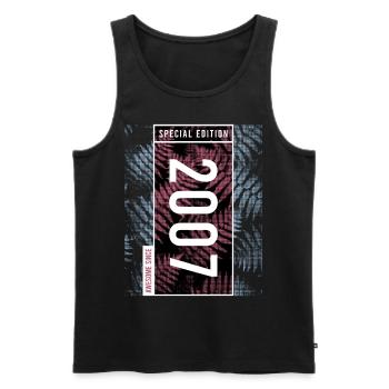 Special Edition 2007 Birthday Urban Graphic - Men's Premium Organic Tank Top - black - Front - Michal (187cm)