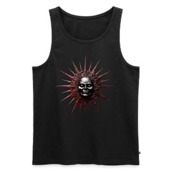 Occult Gothic Sun Esoteric Satanism Metal Grunge A - Männer Premium Bio Tank Top - Schwarz - Vorne - Michal (187cm)