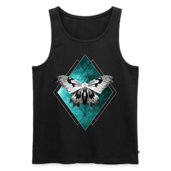 Celestial Moth Space Butterfly Occult Galaxy Y2K G - Männer Premium Bio Tank Top - Schwarz - Vorne - Michal (187cm)