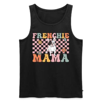 Groovy Bouledogue Français Maman Bulldogliebh - Débardeur bio Premium Homme - noir - Devant - Michal (187cm)