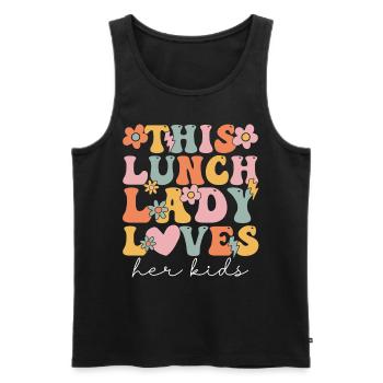 Groovy Cafeteria-Arbeiter - Männer Premium Bio Tank Top - Schwarz - Vorne - Michal (187cm)