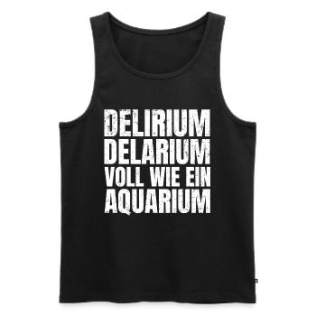 Voll wie ein Aquarium - Lustiger Feierabend Spruch - Männer Premium Bio Tank Top - Schwarz - Vorne - AI Model Male 178 light (178cm)
