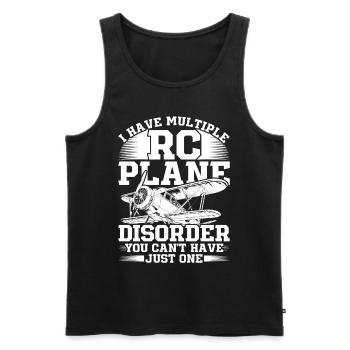 Model Airplane Model Airplane - Men's Premium Organic Tank Top - black - Front - AI Model Male 178 light (178cm)