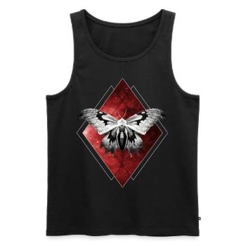 Celestial Moth Space Butterfly Galaxy Y2K Gothic E - Männer Premium Bio Tank Top - Schwarz - Vorne - AI Model Male 178 light (178cm)