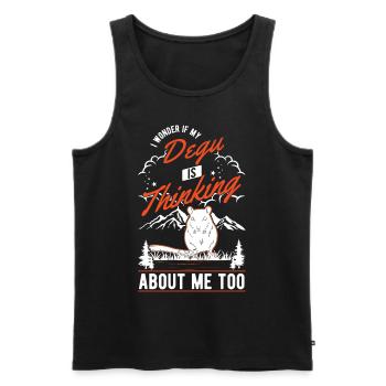 Degu Owner Shrub Rat Forest Degu - Men's Premium Organic Tank Top - black - Front - Michal (187cm)