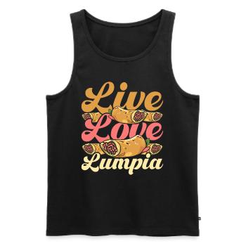 Live Love Lumpia - Männer Premium Bio Tank Top - Schwarz - Vorne - Michal (187cm)