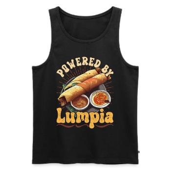 Powered By Lumpia - Männer Premium Bio Tank Top - Schwarz - Vorne - Michal (187cm)