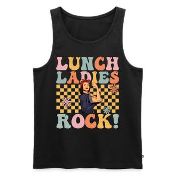 Groovy Cafeteria Worker Lunch Lady - Männer Premium Bio Tank Top - Schwarz - Vorne - Michal (187cm)
