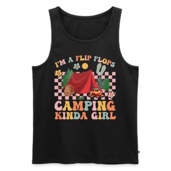Groovy Camper Girls Motorhome Camping - Men's Premium Organic Tank Top - black - Front - Michal (187cm)