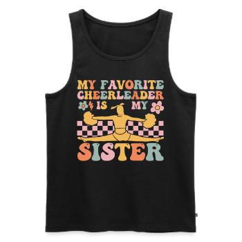 Groovy Cheerleading - Männer Premium Bio Tank Top - Schwarz - Vorne - Michal (187cm)