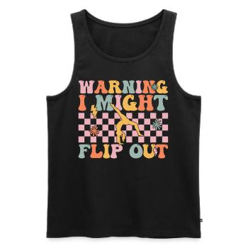 Groovy Cheerleading Cheerleader - Men's Premium Organic Tank Top - black - Front - AI Model Male 178 light (178cm)