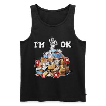 I'm Ok - Männer Premium Bio Tank Top - Schwarz - Vorne - Michal (187cm)