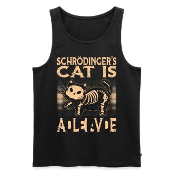 Schrödinger's Cat is Dead and Alive - Männer Premium Bio Tank Top - Schwarz - Vorne - AI Model Male 178 light (178cm)
