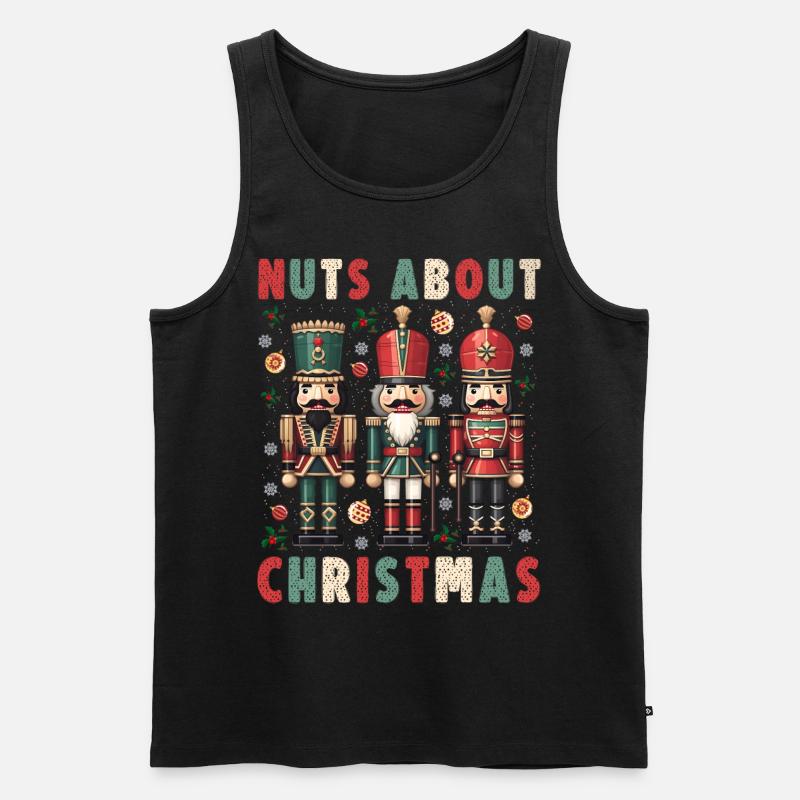 Nuts About Christmas - Männer Premium Bio Tank Top - Schwarz