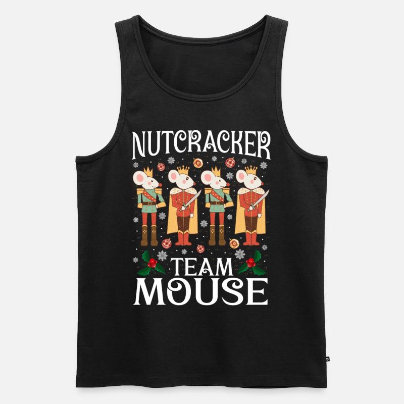 Nutcracker Team Mouse - Männer Premium Bio Tank Top - Schwarz