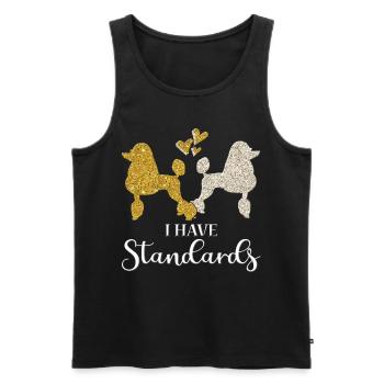I Have Standards - Männer Premium Bio Tank Top - Schwarz - Vorne - Michal (187cm)