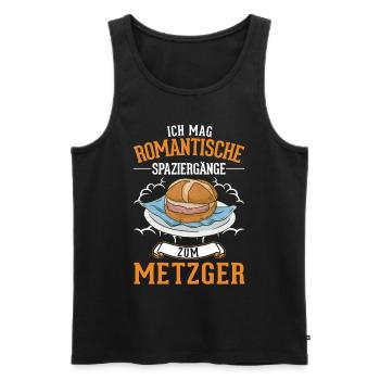 Leberkas Leberkäse Fleischkäse - Männer Premium Bio Tank Top - Schwarz - Vorne - Michal (187cm)