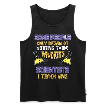 SCIENCE TEACHER Tee Teach Biology Chemistry Physic - Männer Premium Bio Tank Top - Schwarz - Vorne - Michal (187cm)