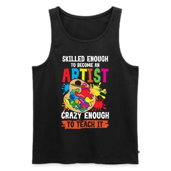 Skilled Enough To Become Artist - Männer Premium Bio Tank Top - Schwarz - Vorne - Michal (187cm)