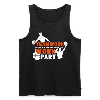 Inspiring Basketball Teamwork Sports Coach Game Tr - Männer Premium Bio Tank Top - Schwarz - Vorne - AI Model Male 178 light (178cm)
