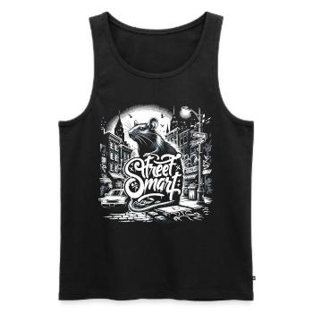 Ratte Straßenkunst - Männer Premium Bio Tank Top - Schwarz - Vorne - Michal (187cm)