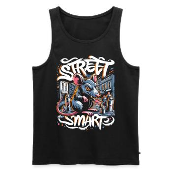 Rat: Graffiti Art - Men's Premium Organic Tank Top - black - Front - AI Model Male 178 light (178cm)