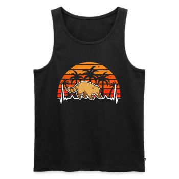 Coati Heartbeat Coati - Débardeur bio Premium Homme - noir - Devant - Michal (187cm)
