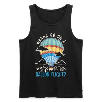 want to go on a balloon flight? Balloon - Men's Premium Organic Tank Top - black - Front - Michal (187cm)