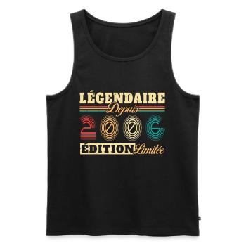 Légendaire Depuis 2006 - Débardeur bio Premium Homme - noir - Devant - Michal (187cm)