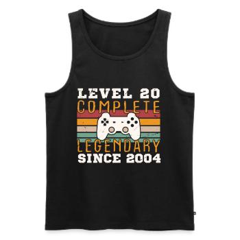 Level 20 Komplett 2004, Geburtstagsgeschenk - Männer Premium Bio Tank Top - Schwarz - Vorne - Michal (187cm)