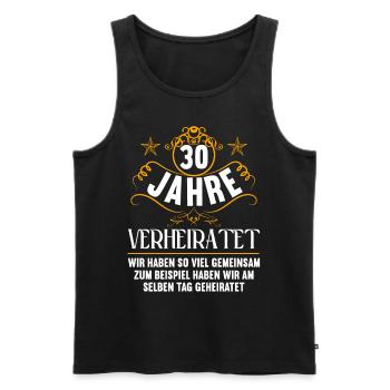 Wir haben viel gemeinsam 30.Hochzeitstag - Männer Premium Bio Tank Top - Schwarz - Vorne - Michal (187cm)