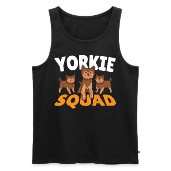 Yorkie Squad Yorkshire Terrier Chien - Débardeur bio Premium Homme - noir - Devant - Michal (187cm)