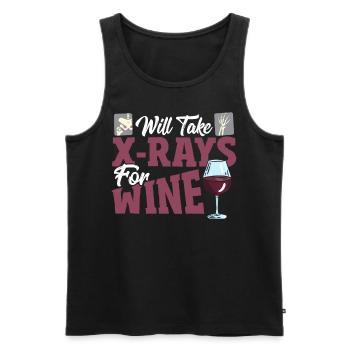 Will Take X-Rays For Wine X-ray Tech X-Ray - Men's Premium Organic Tank Top - black - Front - AI Model Male 178 light (178cm)